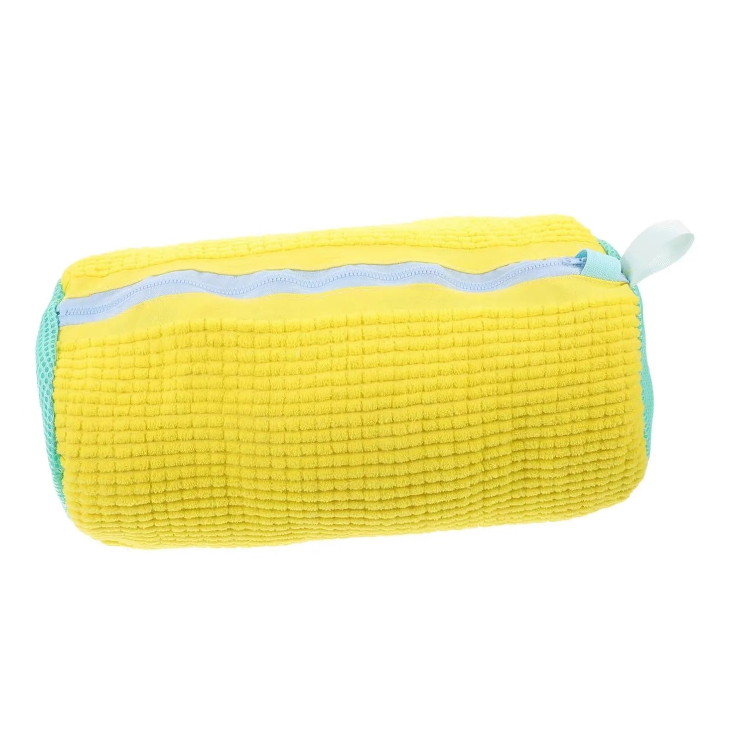 Durable Shoe Washing Machine Bag for All Shoe Types-Yellow with Blue Zipper,Ideal for Sneakers and Casual Shoes,Laundry Wash Bag Ai-TechWorld 