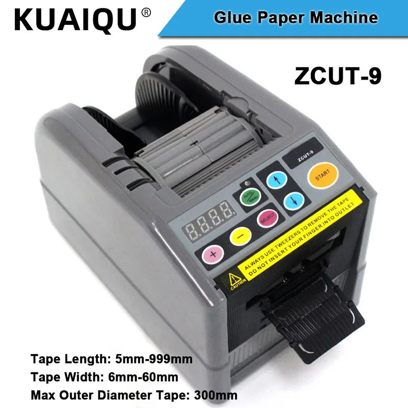 ZCUT-9 Automatic Adhesive Tape Machine Auto 6-60mm Tape Cutter Packaging Cutting Machine Electric 110V 220V Tools for Factory Ai-TechWorld 