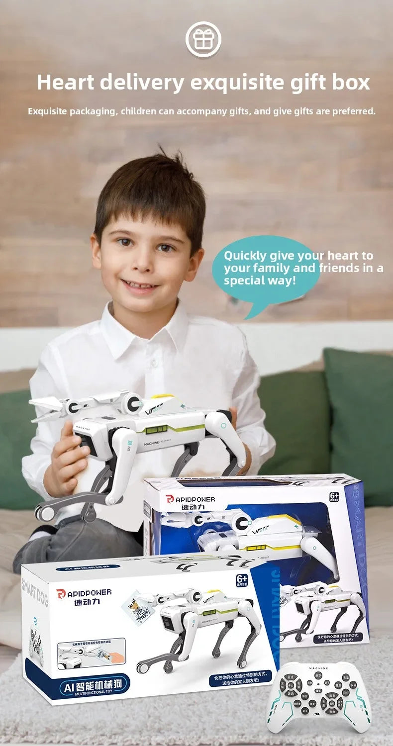 Teeggi Electric RC Intelligent Robot Dog with Clip Multifunction RC Mechanical Dog Educational Toy Bionic Smart Robot Toy Gift Ai-TechWorld 