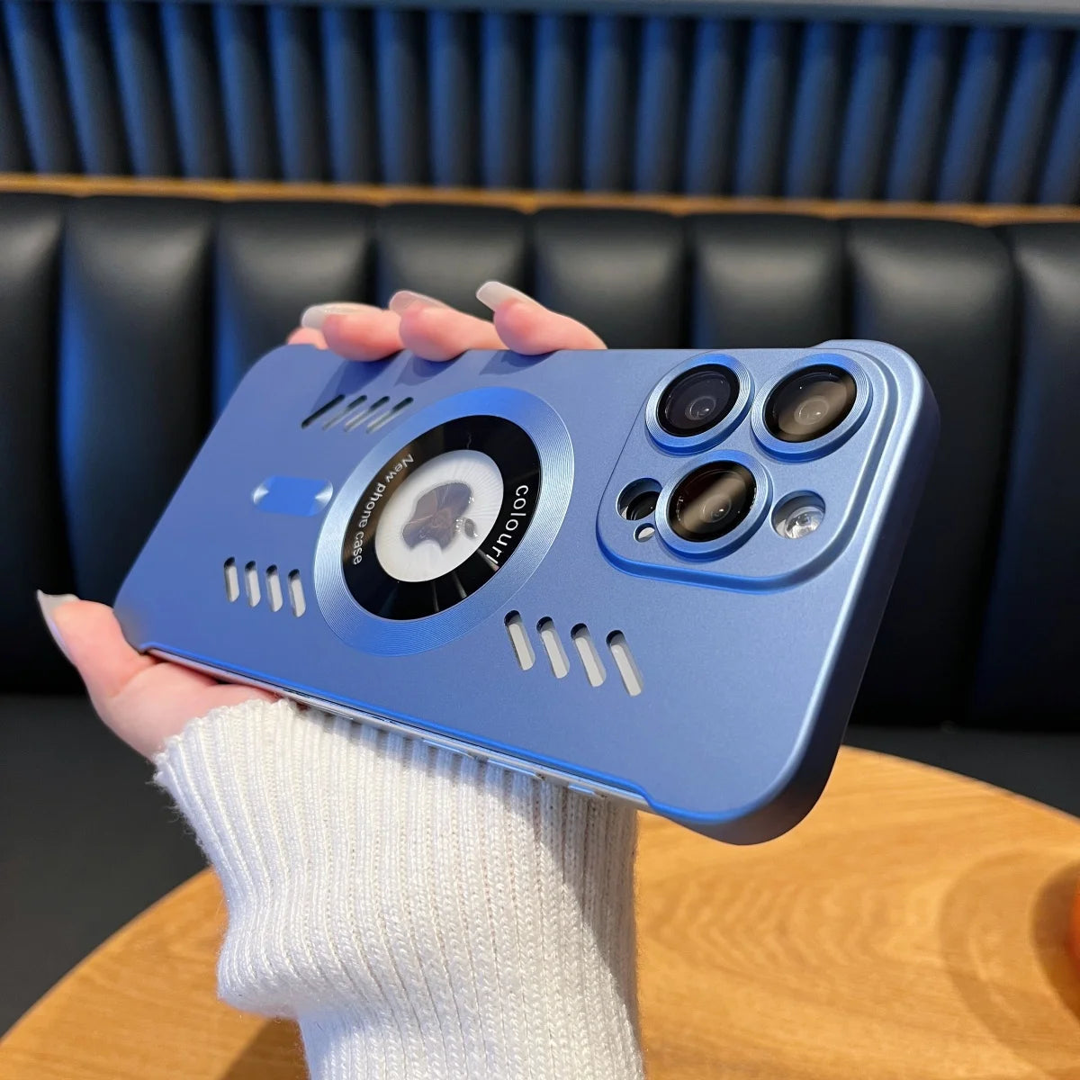 For Magesafe Magnetic Logo Hole Slim Frameless Case For iPhone 16 15 14 13 Pro Max Heat Dissipation Hard PC Lens Protector Cover Ai-TechWorld 