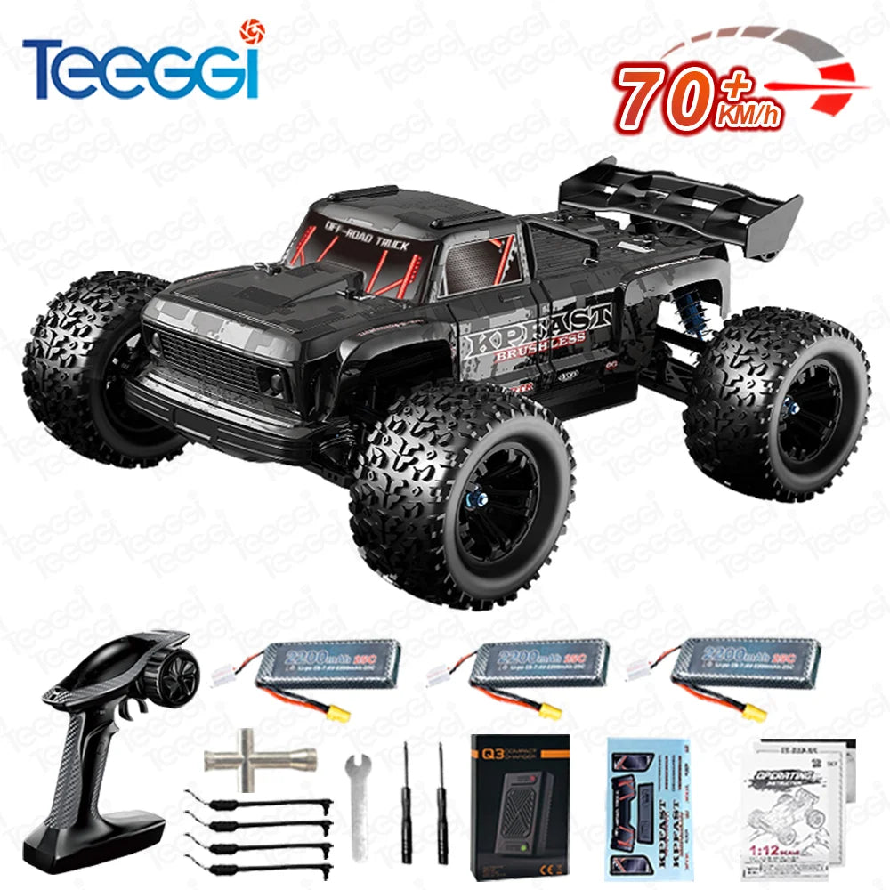 KF16 1:12 High Speed Drift Racing 70KM/H Brushless Motor 4WD 3S 3200mah RC Off Road Car Monster Trucks Toys for For Kids Gifts Ai-TechWorld 