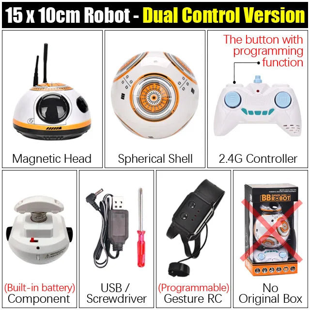 RC Robot 2.4G Radio Remote Control With Sound Watch Gesture Induction Sensor Intelligent Robot Car Model Kid Electronic Toy Gift Ai-TechWorld 