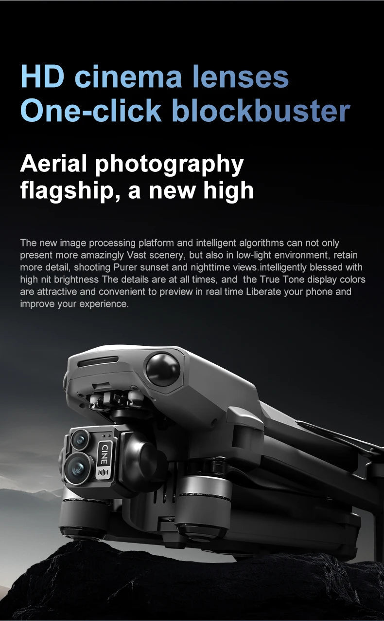 New D12 GPS Drone 3-Axis Gimbal With Touch Screen Profesional 8K HD Camera FPV Obstacle Avoidance Brushless Dron Toy for adult ﻿ Ai-TechWorld 