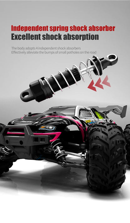 Teeggi 16101 /16102 PRO 1:16 High Speed RC Car With LED Light Drift 70KM/H 4WD RC Off-Road Car Monster Truck Toy For Kid Gifts Ai-TechWorld 