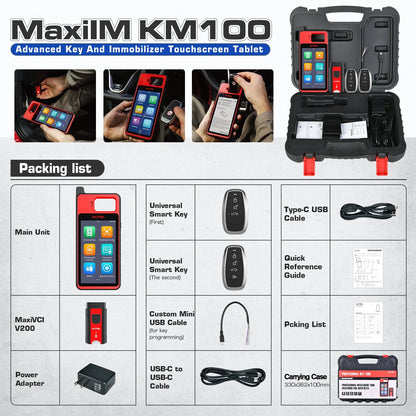 Autel MaxiIM KM100 Advanced One-Minute Key Generation Tool IMMO Key programming Key Renewal and Transponder Editing PK IM508S Ai-TechWorld 