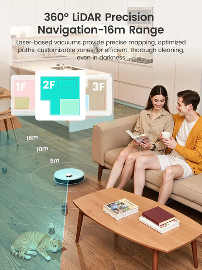 LEFANT M3 M3L Robot Vacuum Cleaner with Mapping, 12000Pa Suction Ai-TechWorld 