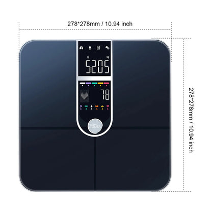 Scale for Body Weight, Smart Scale with 8-in-1 VA Display, High Precision Bathroom Digital Scale for Body Weight Heart Rate BMI Ai-TechWorld 