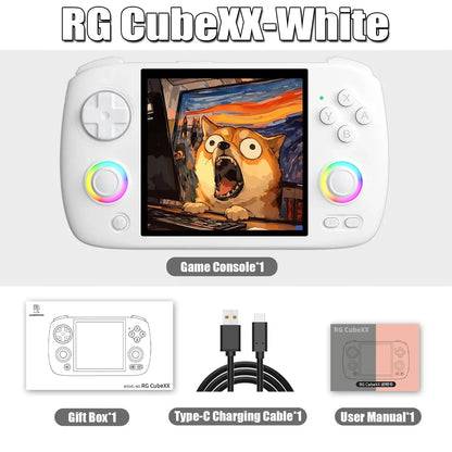 Anbernic RG CubeXX Retro Handheld Game Console 3.95 Inch IPS Screen Linux System Built-in 64G TF Card 5056 Games Support HD Out Ai-TechWorld 