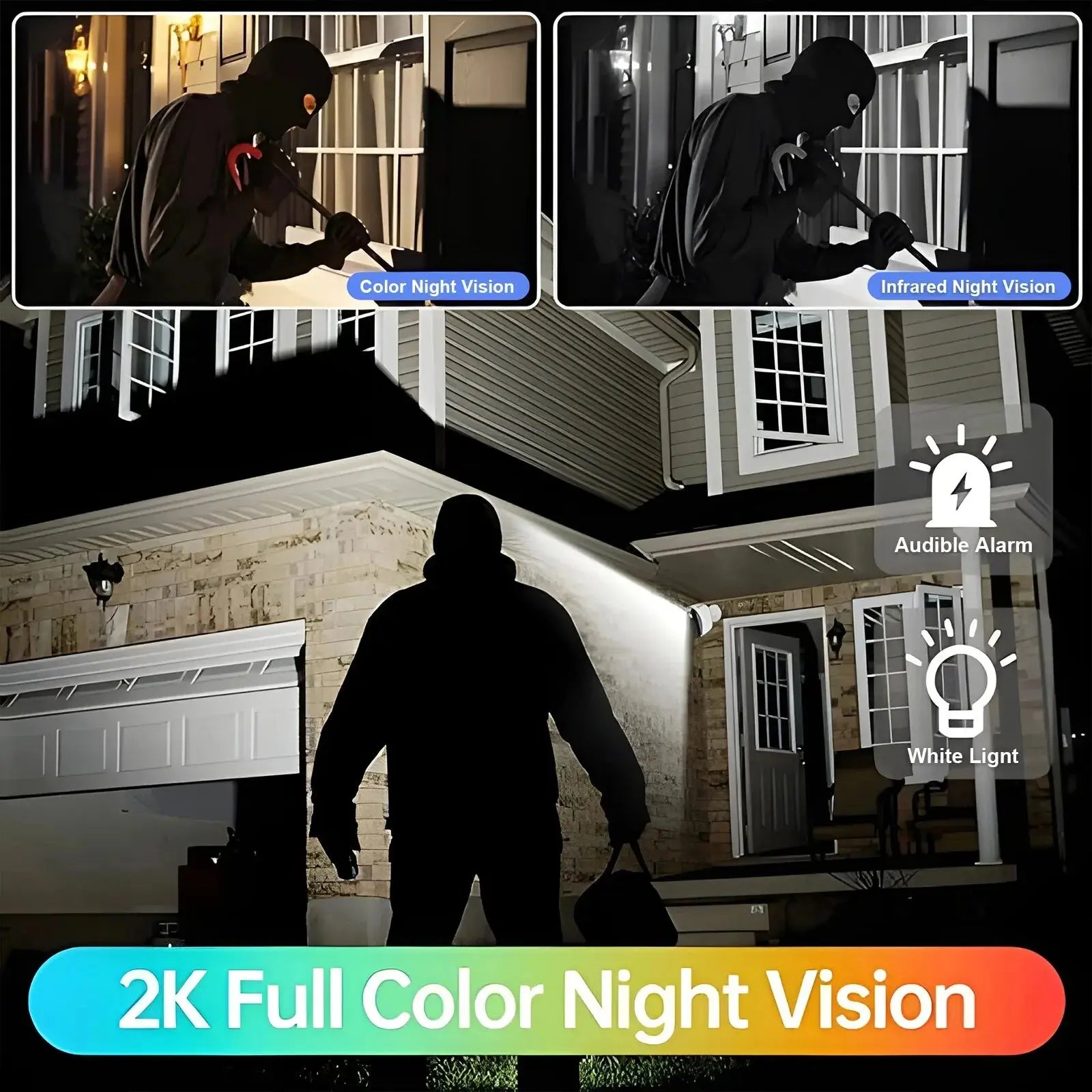 WIFI Survalance Camera 3MP Security Protection Outdoor IP Camera Smart Home Night Vision Video Recorder Battery Powered Ai-TechWorld 