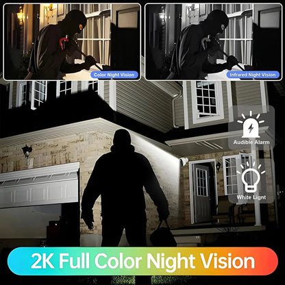 WIFI Survalance Camera 3MP Security Protection Outdoor IP Camera Smart Home Night Vision Video Recorder Battery Powered Ai-TechWorld 