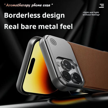 Business Aromatherapy Leather Case for iPhone 17 Air 16 15 14 Plus 13 12 11 Pro Max For Magsafe Magnetic Frameless Armor Cover Ai-TechWorld 