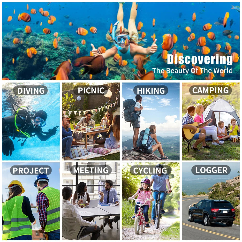 Mini Cam 4K 1080P Pocket Camcorder HD Cam 1.3" LCD Screen 270° Rotatable Wifi Mini Camera with Waterproof Case Motion Cameras Ai-TechWorld 