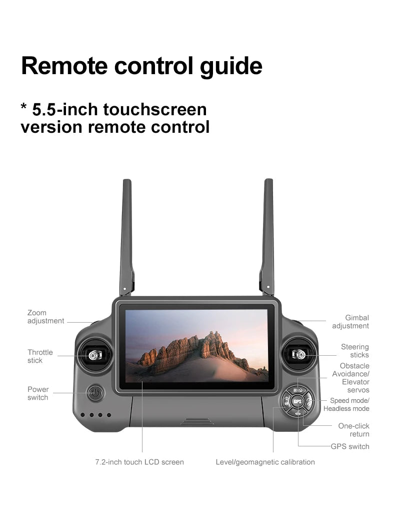 New D12 GPS Drone 3-Axis Gimbal With Touch Screen Profesional 8K HD Camera FPV Obstacle Avoidance Brushless Dron Toy for adult ﻿ Ai-TechWorld 