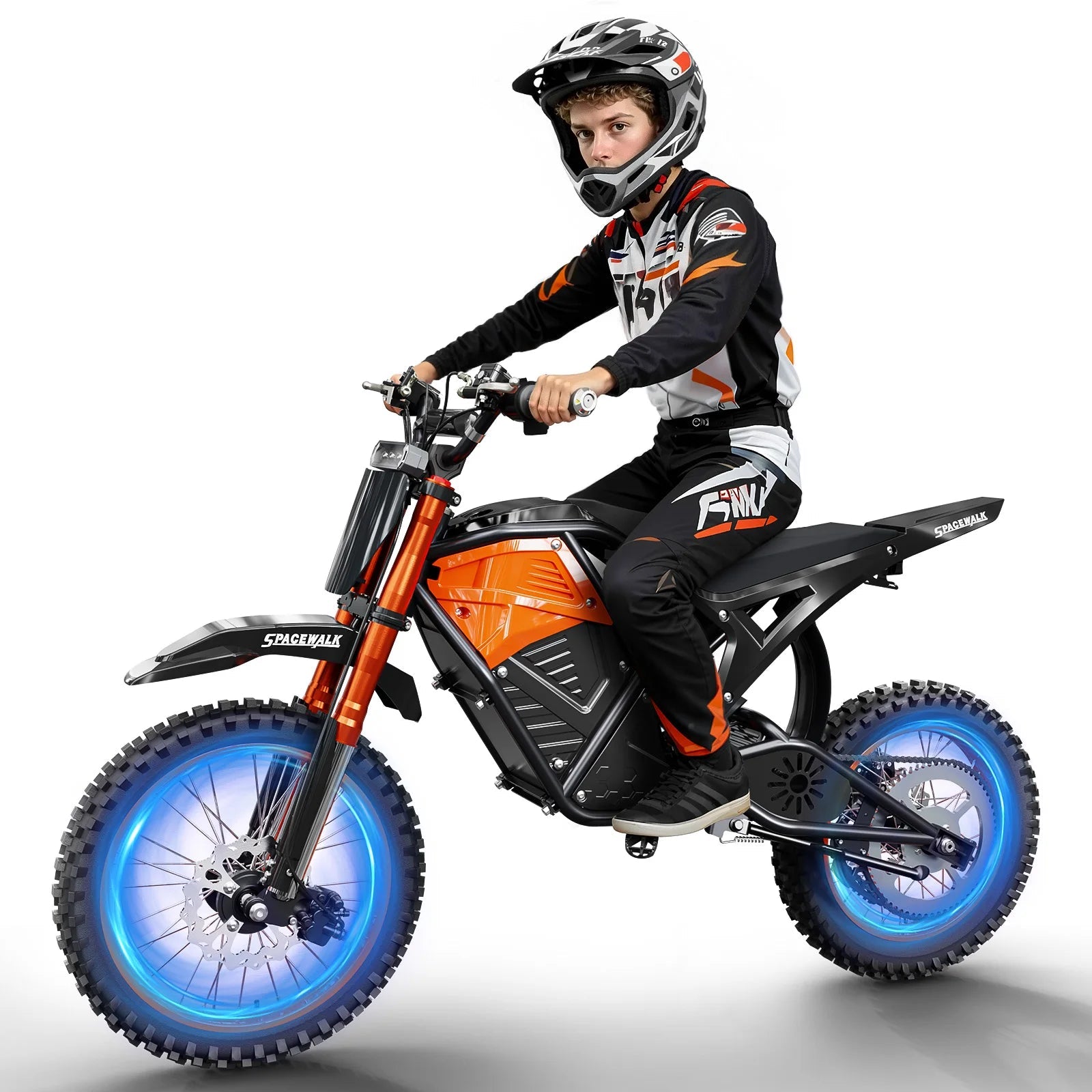 Electric Dirt Bike for Adults, 48V 3000W Peak Power Electric Motorcycle with 14"/12" Fat Tire, 37.5MPH Mountain Off-Road Ebike Ai-TechWorld 