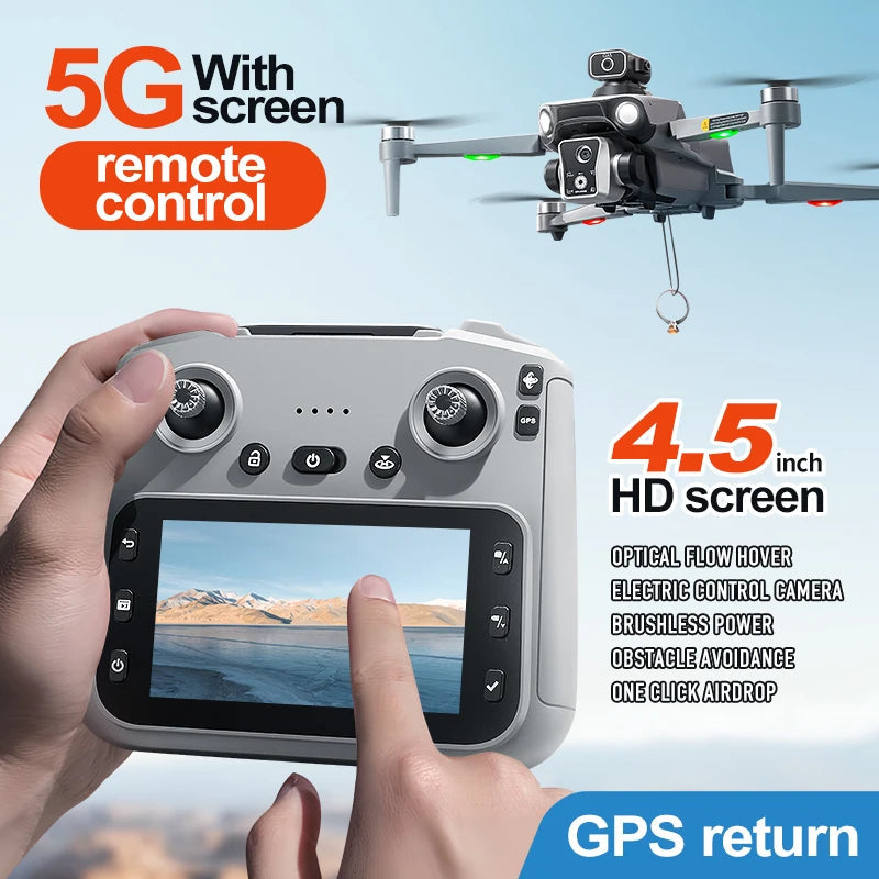 New K19 MAX GPS Drone Professional 8K Camera Aerial FPV Brush Avoiding Obstacle with Large Screen Remote Control Folding Drone Ai-TechWorld 