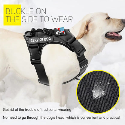 Dog Harness And Leash Set, Escape Proof No Pull Dog Vest Harness With Reflective Dog Walking Traction Rope Ai-TechWorld 