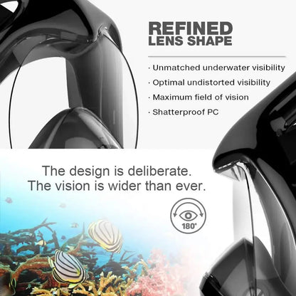 Underwater Scuba Anti Fog Full Face Diving Mask Snorkeling Respiratory Masks Safe Waterproof Swimming Equipment for Adult Kids Ai-TechWorld 
