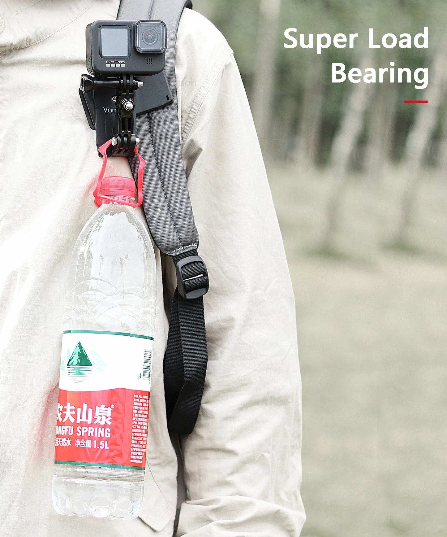 Vamson Backpack Clip for Insta360 x3 for GoPro Hero 11 10 9 Camera 360° Rotate Shoulder Belt Mount Accessories for Dji Action Ai-TechWorld 