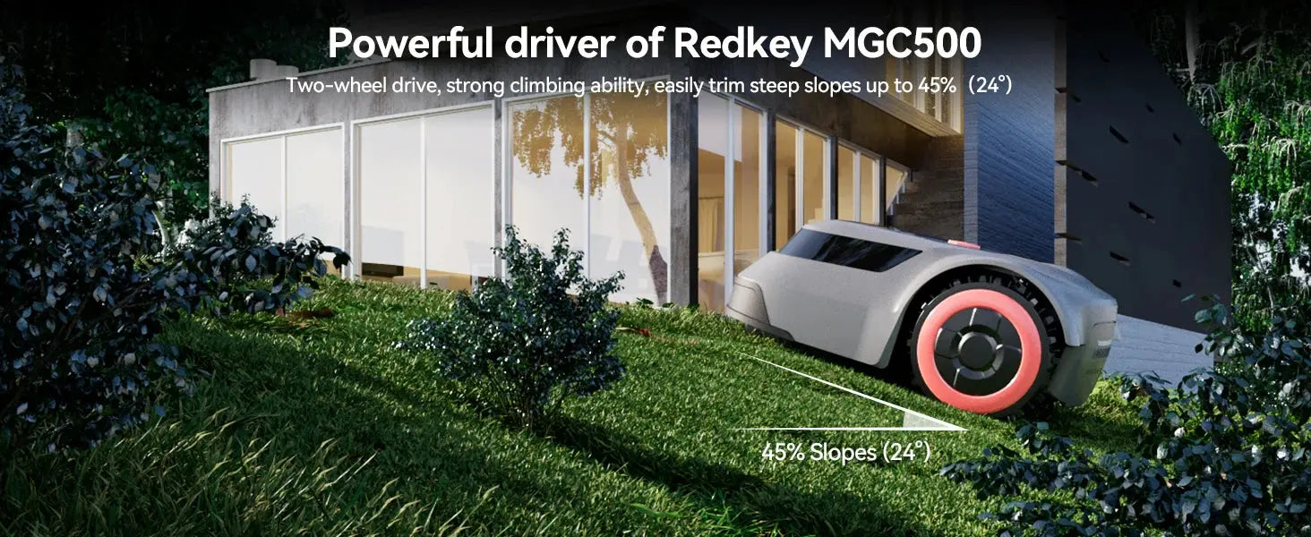 C-TOF Robotic Lawn Mower Redkey MGC800 MGC1000 Lawn Mower Robot Cable Break Detection Climbing 45% App Control Automatic Cutting Ai-TechWorld 