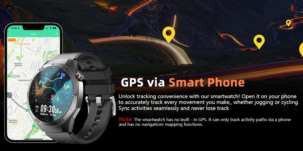 2025New For Android and ios Smart Watch Men AMOLED Screen GPS Motion trajectory Heart Rate Bluetooth Calls SmartWatch Waterproof Ai-TechWorld 