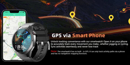 2025New For Android and ios Smart Watch Men AMOLED Screen GPS Motion trajectory Heart Rate Bluetooth Calls SmartWatch Waterproof Ai-TechWorld 