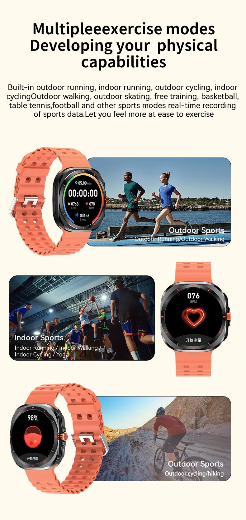 G.L Wear 2025 New Smartwatch for Men Heart Rate Monitoring Bluetooth Calling Fitness Tracking Pedometer Men's Smartwatch Ai-TechWorld 