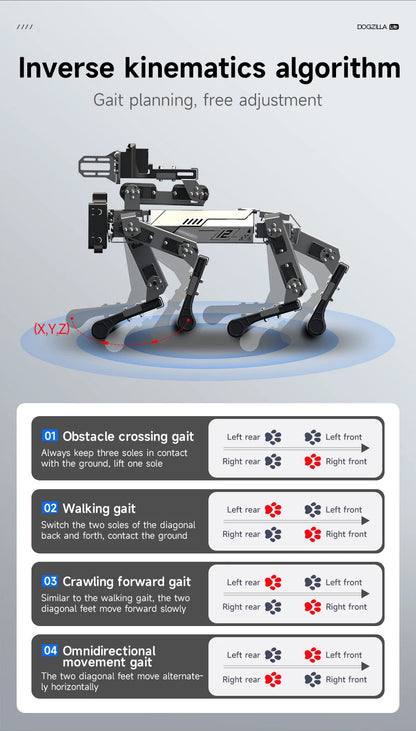 Yahboom DOGZILLA-Lite Quadruped Bionic Robot Dog AI Vision Large Model Intelligent Programming Electronic Kit for Raspberry Pi Ai-TechWorld 