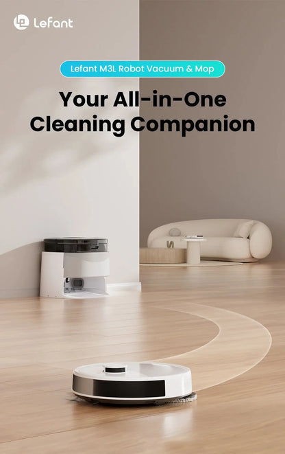 LEFANT M3 M3L Robot Vacuum Cleaner with Mapping, 12000Pa Suction Ai-TechWorld 
