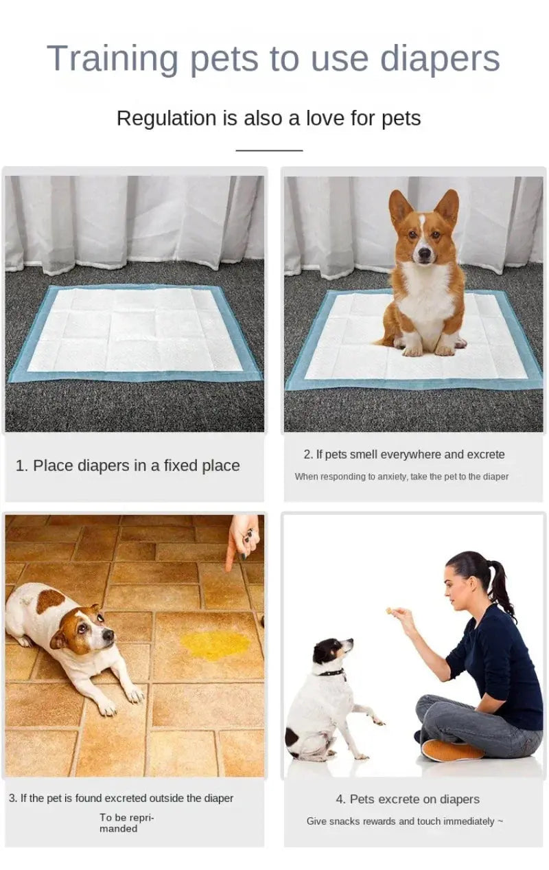 Super Absorbent Pet Diaper Dog Training Pee Pads Disposable Healthy Nappy Mat For Cats Dog Quick-dry Ai-TechWorld 