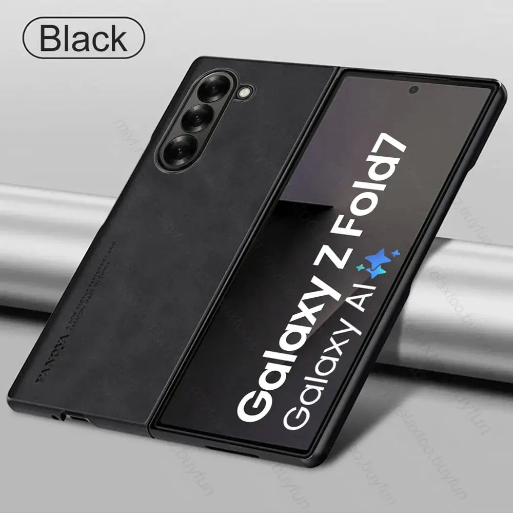 Sheepskin Leather Case For Samsung Galaxy Z Fold7 Fold6 Fold5 Fold4 Fold3 5G TPU Soft Frame Protect Shell Sumsung Fold 7 6 5 4 3 Ai-TechWorld 