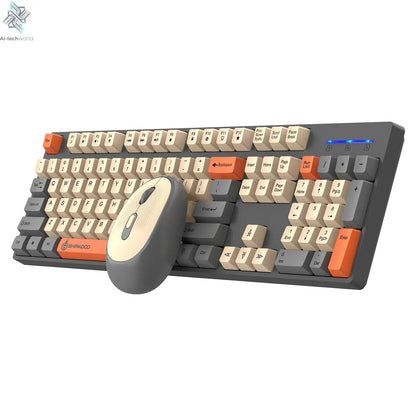 Shipadoo Wireless Keyboard and Mouse Combo Set Gaming Wireless Laptop Desktop Computer Office Accessories Free Wireless Mouse Ai-TechWorld 
