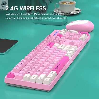 Shipadoo Wireless Keyboard and Mouse Combo Set Gaming Wireless Laptop Desktop Computer Office Accessories Free Wireless Mouse Ai-TechWorld 