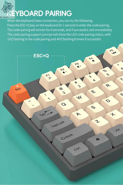 Shipadoo Wireless Keyboard and Mouse Combo Set Gaming Wireless Laptop Desktop Computer Office Accessories Free Wireless Mouse Ai-TechWorld 