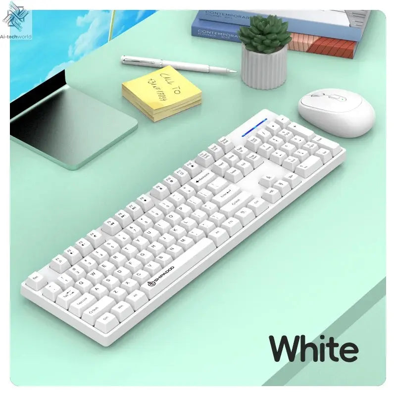Shipadoo Wireless Keyboard and Mouse Combo Set Gaming Wireless Laptop Desktop Computer Office Accessories Free Wireless Mouse Ai-TechWorld 