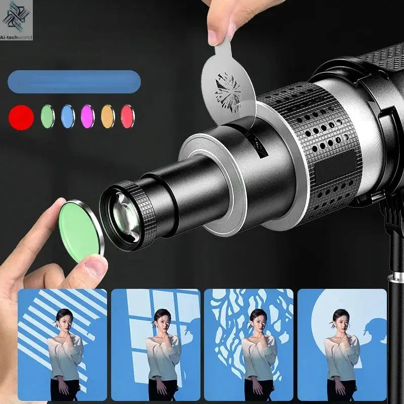 Shiyan Optical Focusing Projection Photography Spotlight For Aputure Godox Jinbei Bowens Mount LED Light Flash Strobe Light Ai-TechWorld 