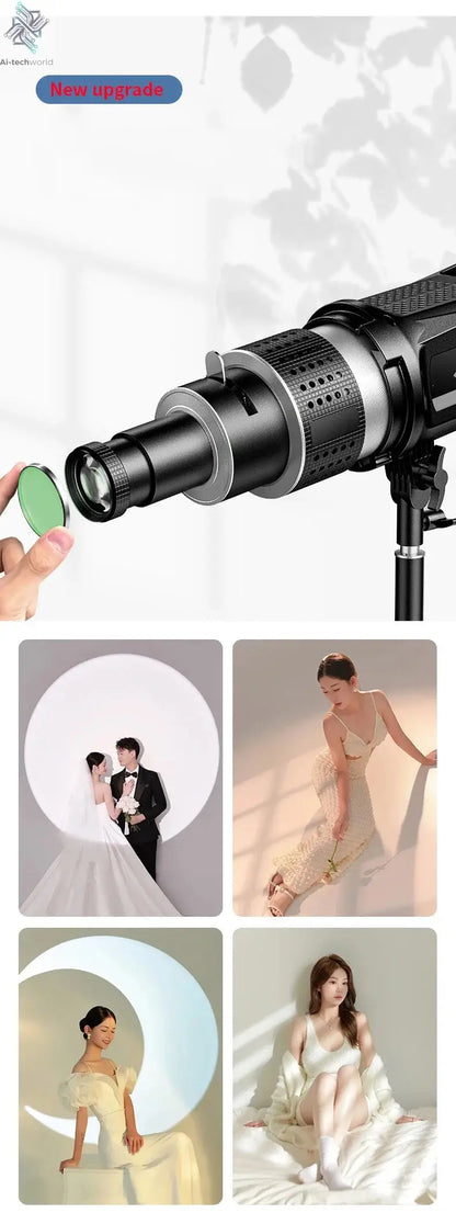 Shiyan Optical Focusing Projection Photography Spotlight For Aputure Godox Jinbei Bowens Mount LED Light Flash Strobe Light Ai-TechWorld 