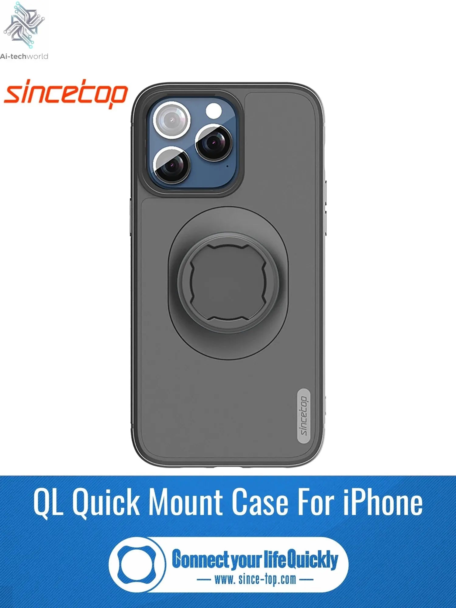 Shockproof Case for iPhone 17/16/15/14Plus/13/12/11Pro/XsMax/XR Quad - style Motorbike/Bike Holder/Car Mount with Lock - in Design - Ai - TechWorld