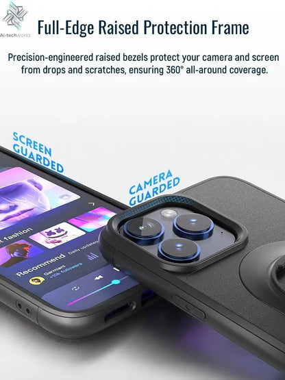 Shockproof Case for iPhone 17/16/15/14Plus/13/12/11Pro/XsMax/XR Quad - style Motorbike/Bike Holder/Car Mount with Lock - in Design - Ai - TechWorld