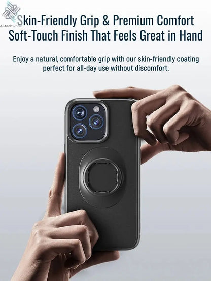 Shockproof Case for iPhone 17/16/15/14Plus/13/12/11Pro/XsMax/XR Quad - style Motorbike/Bike Holder/Car Mount with Lock - in Design - Ai - TechWorld