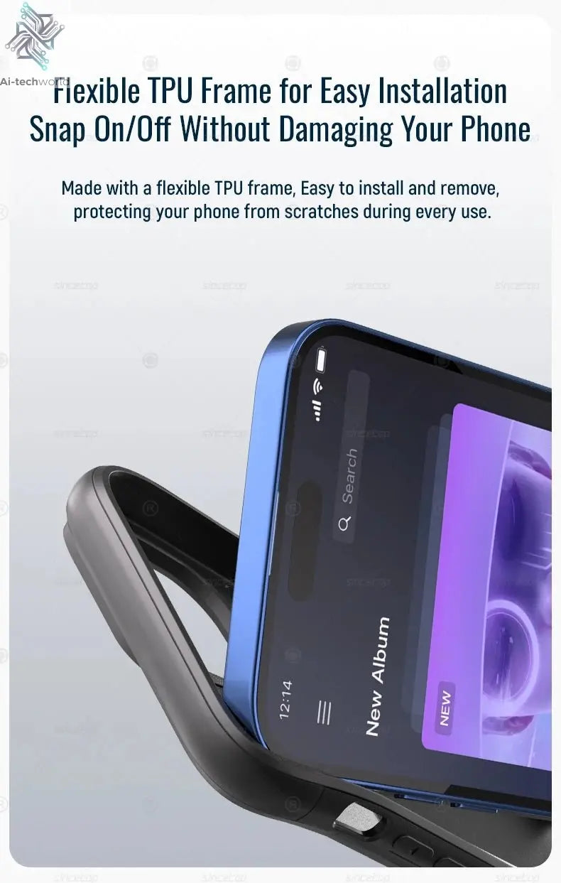 Shockproof Case for iPhone 17/16/15/14Plus/13/12/11Pro/XsMax/XR Quad - style Motorbike/Bike Holder/Car Mount with Lock - in Design - Ai - TechWorld