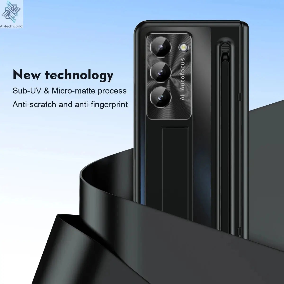 Shockproof Hinge Protection Case For Samsung Galaxy Z Fold 7 6 5 4 5G With Touch Pen Stand Tempered Glass Protective Film Cover Ai-TechWorld 