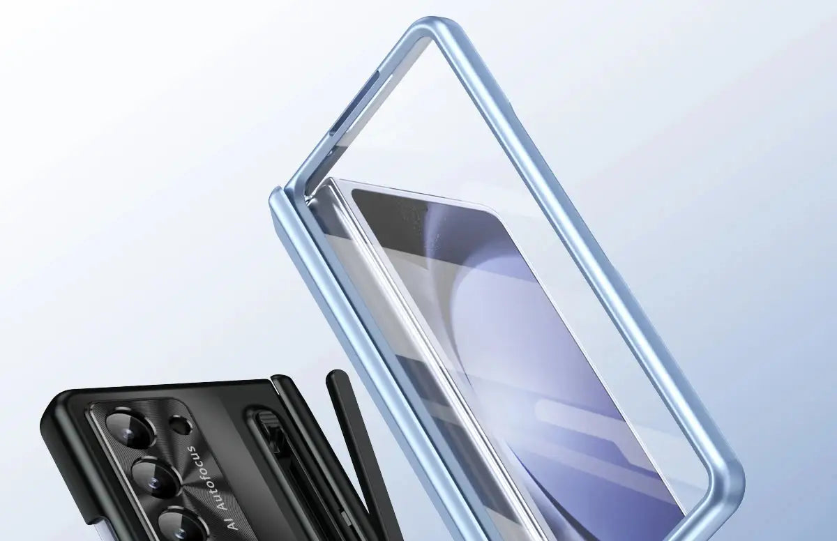 Shockproof Hinge Protection Case For Samsung Galaxy Z Fold 7 6 5 4 5G With Touch Pen Stand Tempered Glass Protective Film Cover Ai-TechWorld 