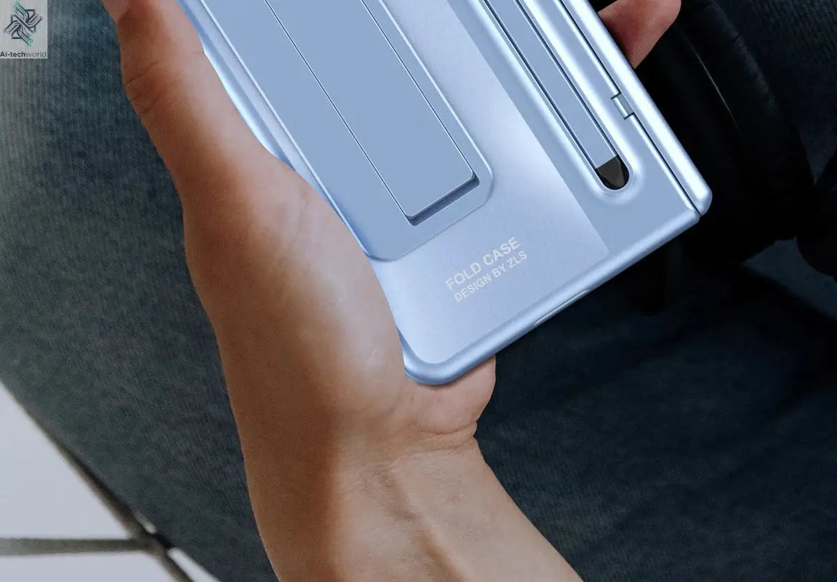 Shockproof Hinge Protection Case For Samsung Galaxy Z Fold 7 6 5 4 5G With Touch Pen Stand Tempered Glass Protective Film Cover Ai-TechWorld 