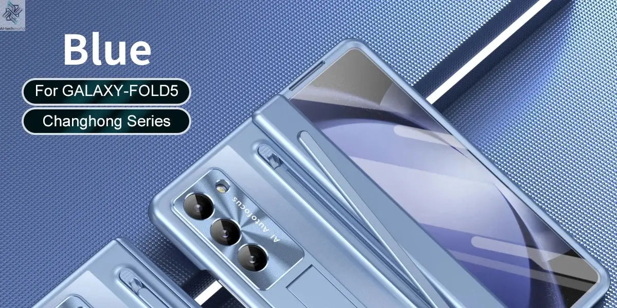 Shockproof Hinge Protection Case For Samsung Galaxy Z Fold 7 6 5 4 5G With Touch Pen Stand Tempered Glass Protective Film Cover Ai-TechWorld 