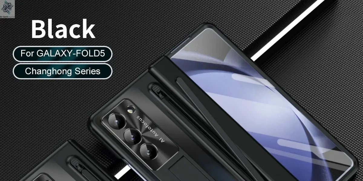 Shockproof Hinge Protection Case For Samsung Galaxy Z Fold 7 6 5 4 5G With Touch Pen Stand Tempered Glass Protective Film Cover Ai-TechWorld 