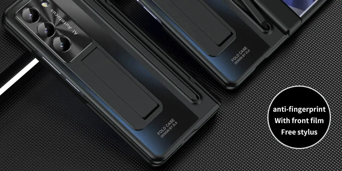 Shockproof Hinge Protection Case For Samsung Galaxy Z Fold 7 6 5 4 5G With Touch Pen Stand Tempered Glass Protective Film Cover Ai-TechWorld 