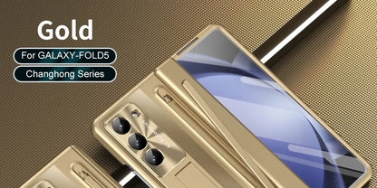 Shockproof Hinge Protection Case For Samsung Galaxy Z Fold 7 6 5 4 5G With Touch Pen Stand Tempered Glass Protective Film Cover Ai-TechWorld 