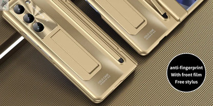 Shockproof Hinge Protection Case For Samsung Galaxy Z Fold 7 6 5 4 5G With Touch Pen Stand Tempered Glass Protective Film Cover Ai-TechWorld 