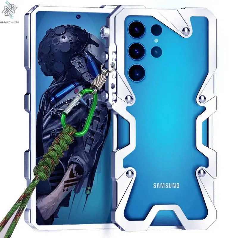 Shockproof Metal Bumper Case For Samsung Galaxy S25 Ultra S25 Plus S20 S21 FE Note20 s23 S22 Ultra S24 Ultra Case Aluminum Cover Ai-TechWorld 