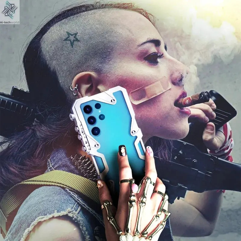 Shockproof Metal Bumper Case For Samsung Galaxy S25 Ultra S25 Plus S20 S21 FE Note20 s23 S22 Ultra S24 Ultra Case Aluminum Cover Ai-TechWorld 